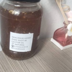 Poke Root Infused in castor oil Big jar N20,000 Small jar N10,000